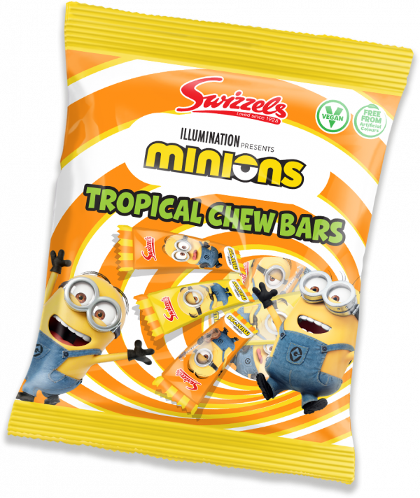 Sweets - Swizzels Minions Tropical Chew Bars Bag 120g